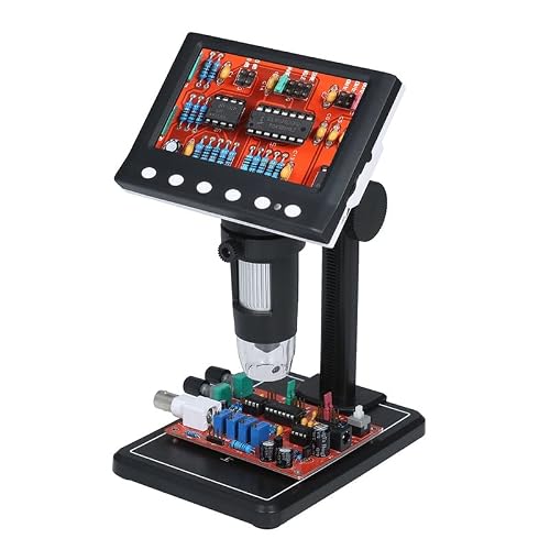 Microscope Accessories Kit Digital Microscope Photo and Video with 4.3-inch 1080P Screen 1000X Magnification Microscope Slides