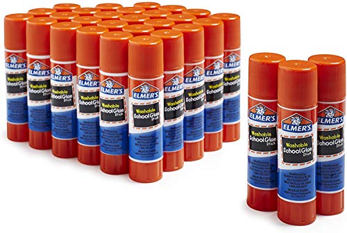 Disappearing Purple School Glue, Washable, 30 Pack, 0.24-Ounce Sticks (2 Pack)