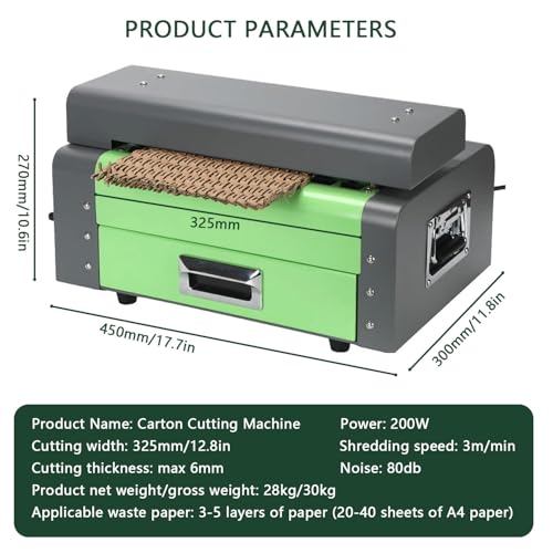 UWYTGF Paper Honeycomb Packaging Padding Machine, Transforms Cardboard Into Packing Material, Filling Cushioning Cardboard Cutting Machine