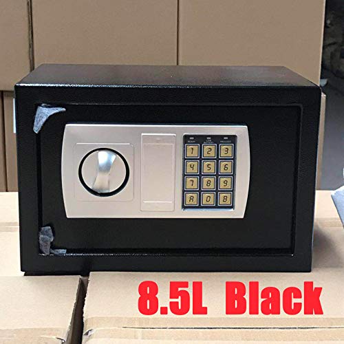 TBLOTYD Safe for Home Office Hotel Safe with 2 Emergency Keys Lockable Security Money Cash Document Safe Box/16L-Gray ，8.5L-Black