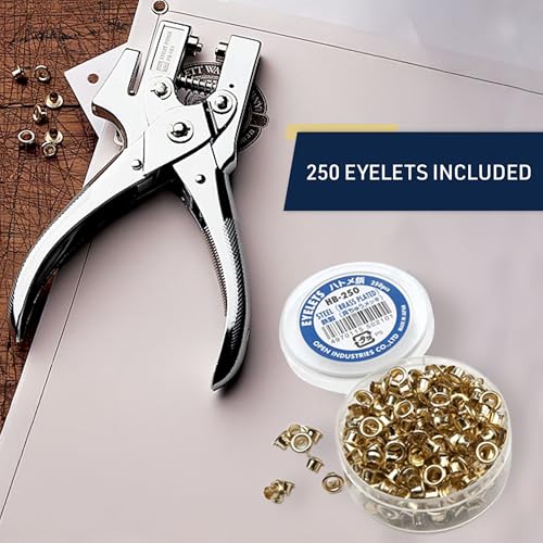 Kings County Tools Grommet Tool Document Fastener with 250 Eyelets