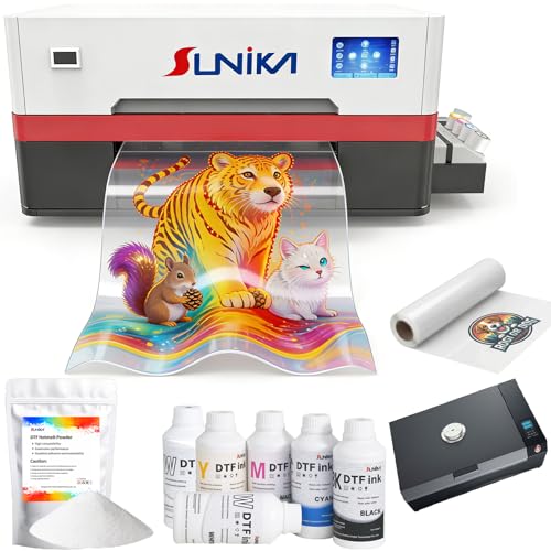 SUNIKA A3 13" DTF Printer White Ink Circulation & Anti-Clogging High-Speed Direct to Film Transfer Bundle for T-Shirts Apparel (DIY & Commercial) (Printer & Oven)