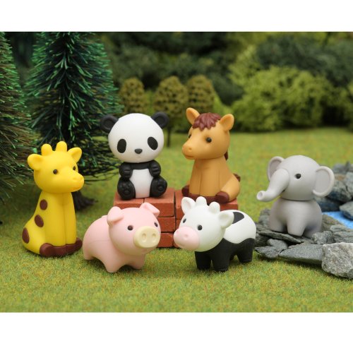 Sugata Iwako SCERDOU002 Animal Eraser, Pack of 60
