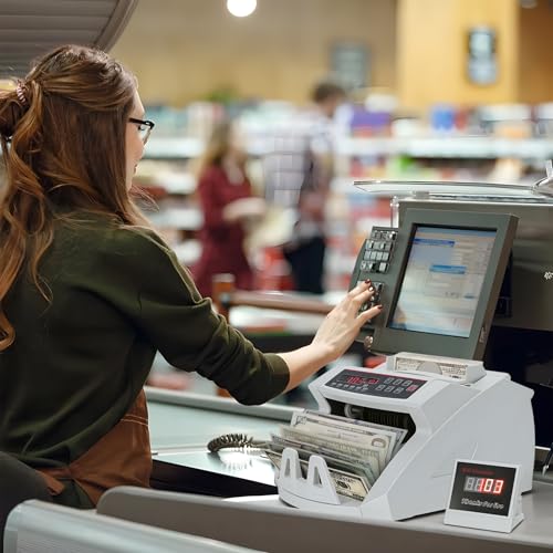 Money Counter Machine Value Count, UV/MG/IR/MT Counterfeit Bill Detection