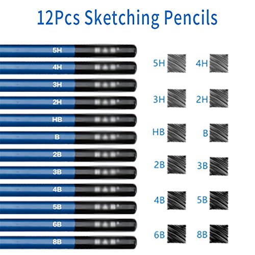 ZYQHMY 145 PCS Drawing Kit Charcoal Oil Colored Pencils For Students Painting Art Supplies