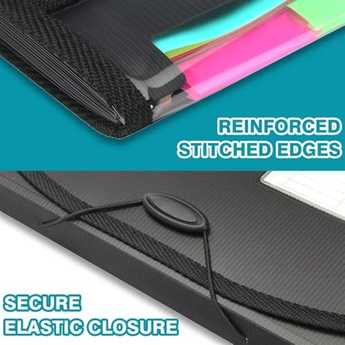 File Folders File Folders 13 Pockets, Expanding Organizer, Expandable Binder Document Folder with Dividers Tabs File Jacket