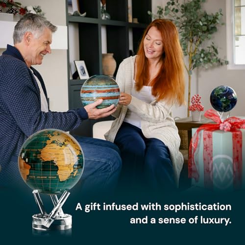 MOVA Self Rotating Globe, Emerald Green and Gold Classic (4.5")
