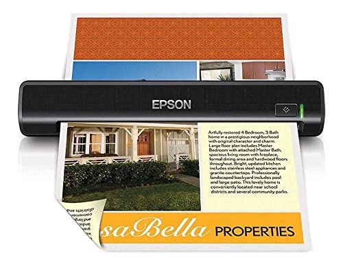 Epson Workforce DS-30 Portable Document Scanner for PC and Mac, Sheet-fed, Mobile/Portable