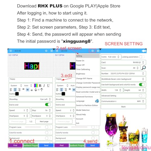 APP-Programmable LED Acrylic Handheld Light Box with RGB Color Change & Scrolling Message - VIP Bottle Service Sign Board & Presenter for Weddings, Nightclubs, Bars, Parties, Birthdays
