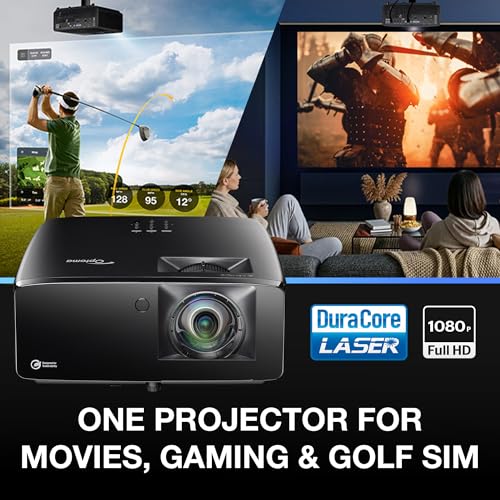 Optoma GT2400HDR - Full HD 1080p, 4,200 Lumens, Short Throw, Laser, Low Input Lag Gaming, Golf Simulation Ready Projector