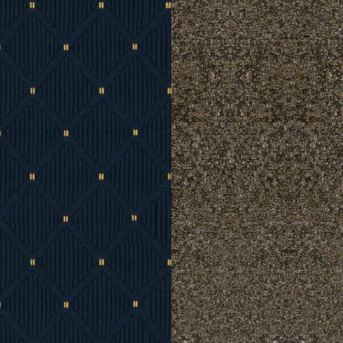 Flash Furniture HERCULES Series 21''W Church Chair in Navy Blue Dot Patterned Fabric with Book Rack - Gold Vein Frame