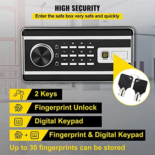 AFPSDLFJDLS Fingerprint Locks Safe Deposit Box Cubic Feet Digital Electronic Secret Hidden Piggy Bank for Store Money