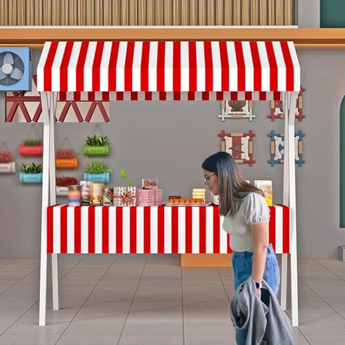 WLCGYD Commercial Vendor Booth Display Items Food, Mobile Market Stall Display Stand, Foldable Night Craft Show Booth for Exhibition College Weekend Market Pop-up Community(B,130x60cm/51.2x23.6in)