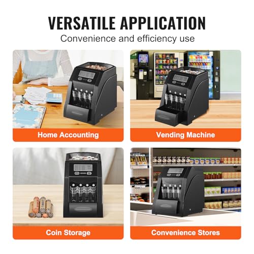 VEVOR USD Coin Sorter, Coin Counter Machine for Sorting ¢1 ¢5 ¢10 ¢25 Coins