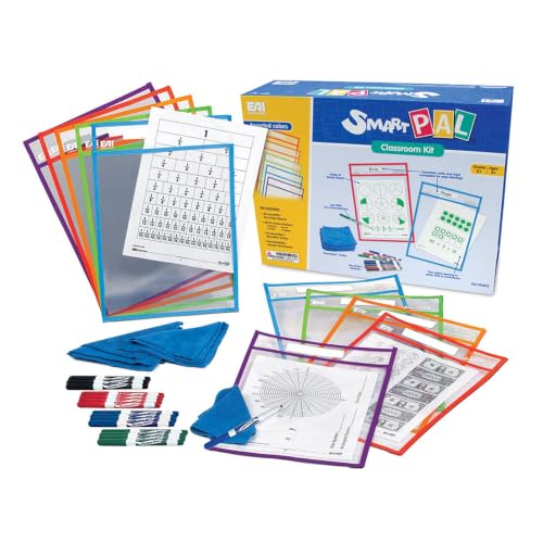 EAI Education SmartPAL® Dry-Erase Sleeves Classroom Kit: Assorted Colors - Set of 30