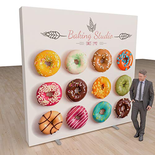 Vispronet Pop-Up Tension Fabric Trade Show Display Booth Frames (9.8ft x 9.8ft)