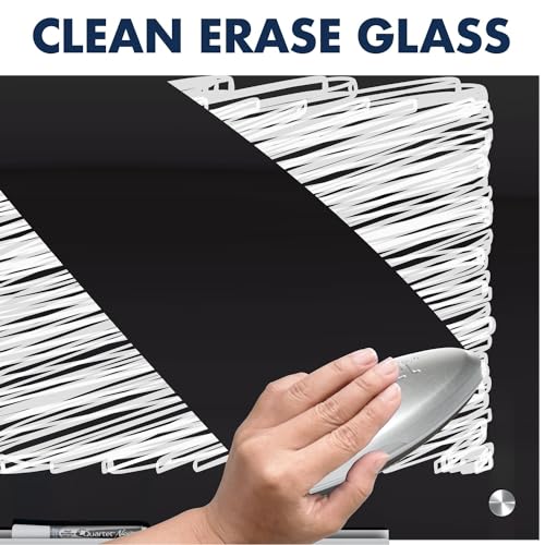 Quartet Magnetic Dry Erase Board, 72" x 48" Glass Whiteboard for Wall, Infinity, Black (G7248B)