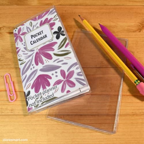 STORE SMART - Clear Plastic Cover for a Pocket Planner - 200 Pack - RSP1855-200