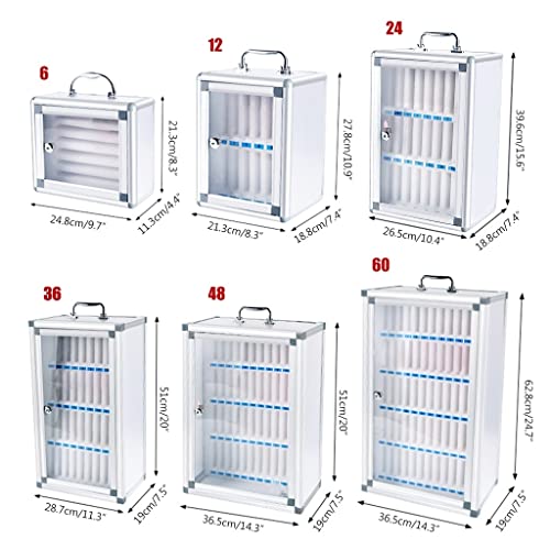 JOMRTS 60 Slots Phone Storage Cabinet Aluminum Alloy Wall Phone Box with Lock Pocket Chart Cell Phone Holder for Classroom Factory (12)