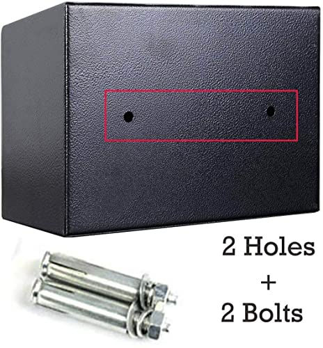 TBLOTYD Home Safe Cash Safety Box Waterproof Wall Mounted Money Deposit Box with Lock Key Home Use Safety Box/35X25X25Cm，23X17X17Cm(4.6L) Black