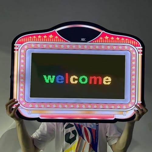 CHHMAELOVE LED Letter Bottle Presenter, Bottle Service Sign VIP, APP Settings, Scroll Play LED Color Display Screen, for Wedding,Birthday Parties, Club VIP Service, Party, Bar etc.