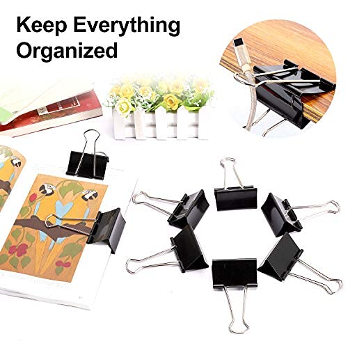 12 Pcs Extra Large Binder Clips 2.4 Inch Heavy Duty Paper Clips for Office Use