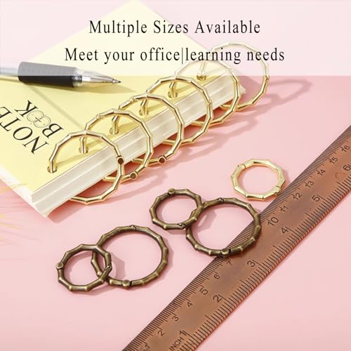 Binder Rings, 9 Pack Metal Book Binder Rings 20mm/30mm Inner Diameter Loose Leaf Hanging Small Cards(20mm)