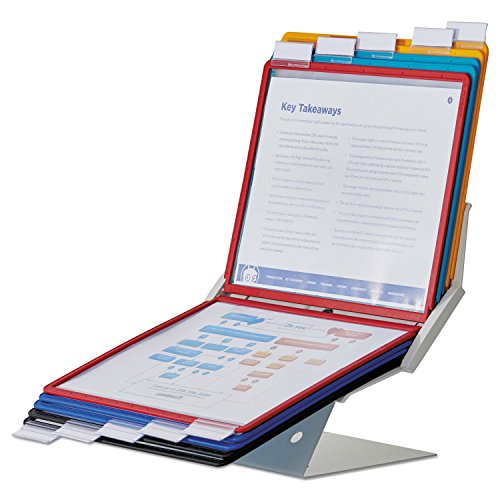 Durable Vario Desktop Reference System, 10 Panels, Assorted Colors