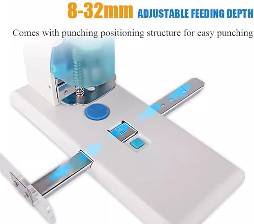 Single Hole Manual Paper Punch - High Capacity 300 Sheets,Paper Punching Machine for Office, Home, and School Use