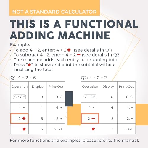 CATIGA Printing Calculator with Tape Print Out - 10 Key Adding Machine with Paper Roll, Desktop Electric Calculator for Accounting, Business, Finance, Home Office Use CP90A
