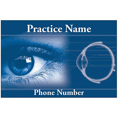 Appointment Reminder Postcards for Optometric & Optical. Customize Card Front and Back with Practice Information. 4"x6", Full-Color Front & Premium High Gloss UV Coating. Sturdy 16 Pt. Stock. (2500)