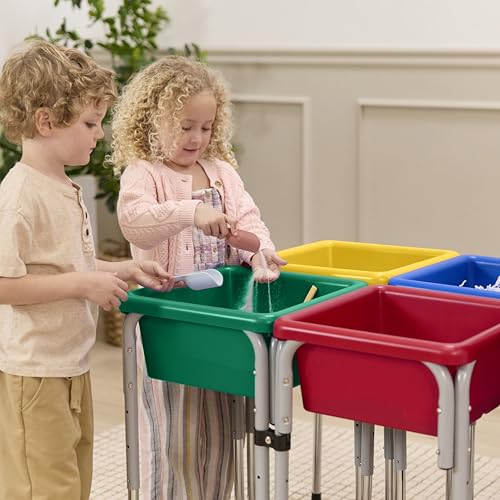 Back2School Express Adjustable Quad Sensory Tables with Lids, Children's Furniture, Primary