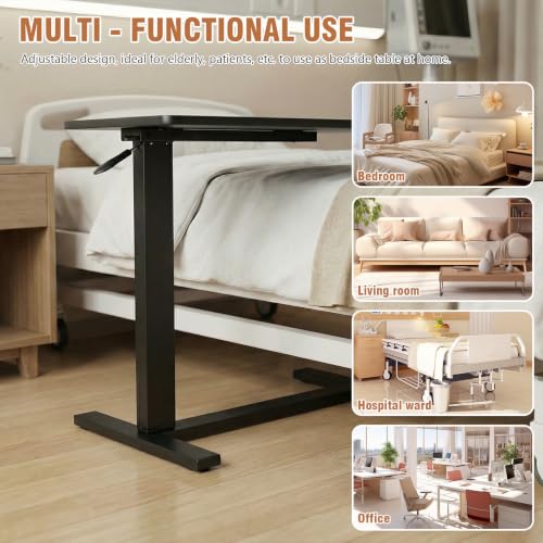 Pneumatic Lap Desks with Wheels 27.56-37.4in Adjustable Height