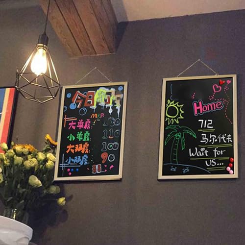JKSVTF Chalk Board Outdoor Chalkboard Blackboard Chalkboards Magnetic Dry Wipe Pen Paint Black Erasers Magnets Erasable Border Wooden Single Side Wall-Mounted Magnetic (Green 60x90cm)