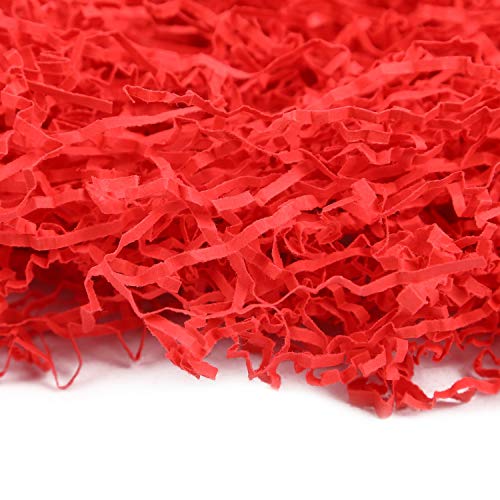 Creative Deco 2.20 lbs Red Kraft Shredded Tissue Paper | Basket Box Hamper