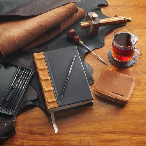 Leatherpress Hardcover Journal, Full-Grain Leather Executive Notebook