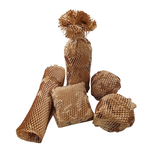 Viecam Eco-Friendly Honeycomb Packing Paper - 15" x 1700' | 100% Recyclable Kraft Material, Ideal for E-Commerce, Moving, and Small Business Shipping