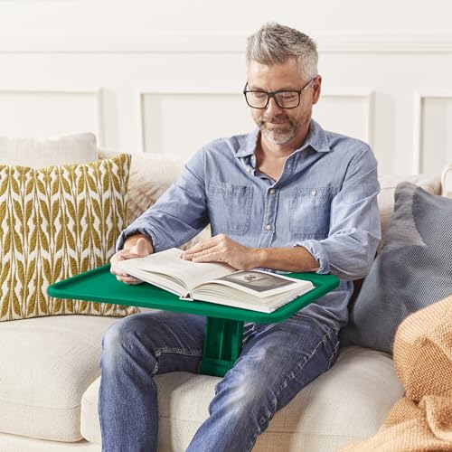 ECR4Kids The Surf Folding Portable Lap Desk, Large, Flexible Seating, Green