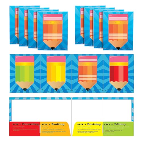 Fun Express Writing Process Pocket Folders - Bulk 48 Pc