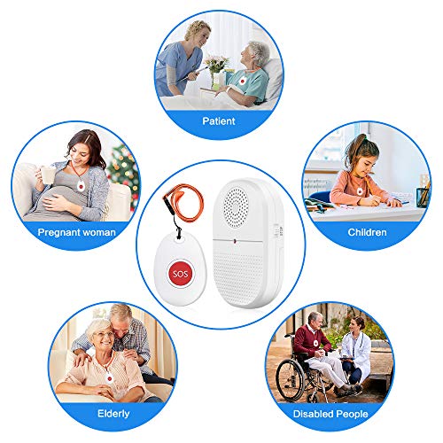 ChunHee Wireless Caregiver Pager Call Button Vibration Nurse Alert System