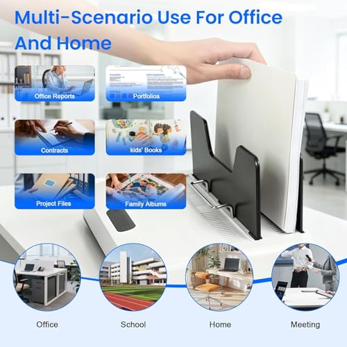 A4 Thermal Binding Machine 600 Sheets Capacity, 700W Book Binder Machine, No Preheat Time, Digital Touch Panel & Air Cooling, Book Binder Kit with 20 Covers for Office A4 Letter Size Business Document