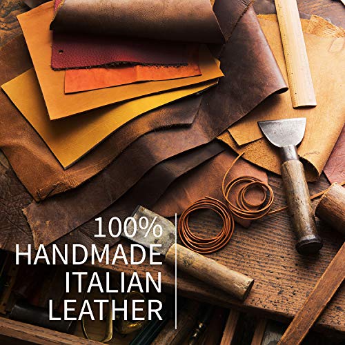 Maruse Italian Leather Executive Padfolio, Folder Organizer with Magnetic Closure and Writing Pad, Handmade in Italy, Rope