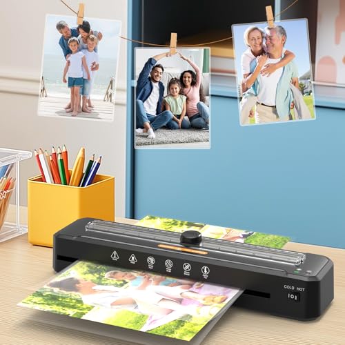 Laminator Machine - 13 Inch A3 Thermal Lamination machine Kit with 50 Laminating Sheets for A3/A4/A6, Paper Trimmer and Corner Rounder, 11X17 Laminator for Office Home School Use, High Speed Never Jam