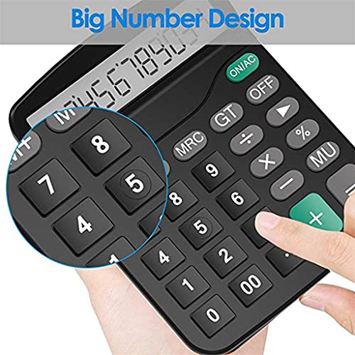 TEOYETTSF Finance Calculator Plastic Solar Computer Business Finance Office Calculator 12-Bit Desktop