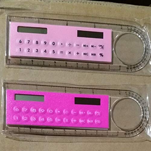 TEDILUVI 0CM Solar Transparent Ruler Calculator with Magnifier Student