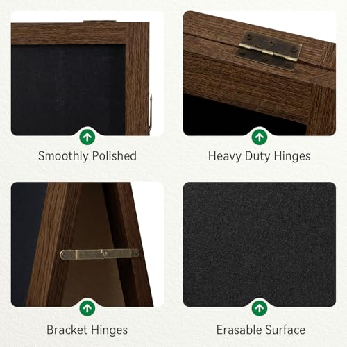 TEAKMAMA A Frame Chalkboard Signs 40"x20", Extra Large Chalk Board, Brown