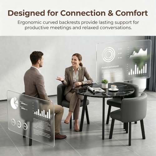 RTYWAOVU 35.4" Round Dining Table for 4