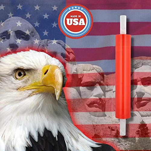 PSBM Dark Orange Plastic Stretch Wrap with Handles 20"x1000' 80 GA 4 Rolls