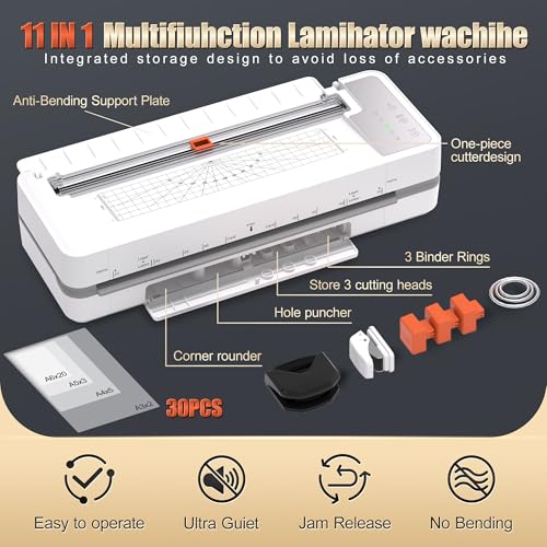 Chilino 13" 4-Roller Commercial 11x17 Laminator Machine,3-10 Mil Thickness