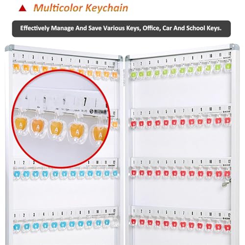 KK-GAL 24/32/48/96/120 Position Key Lock Box, Key Safe Security Storage Lockbox Holder, Key Organizer with Key Tags, Key Keeper Box for Real Estate Sales Office, Key Holder Organizer,120 bits